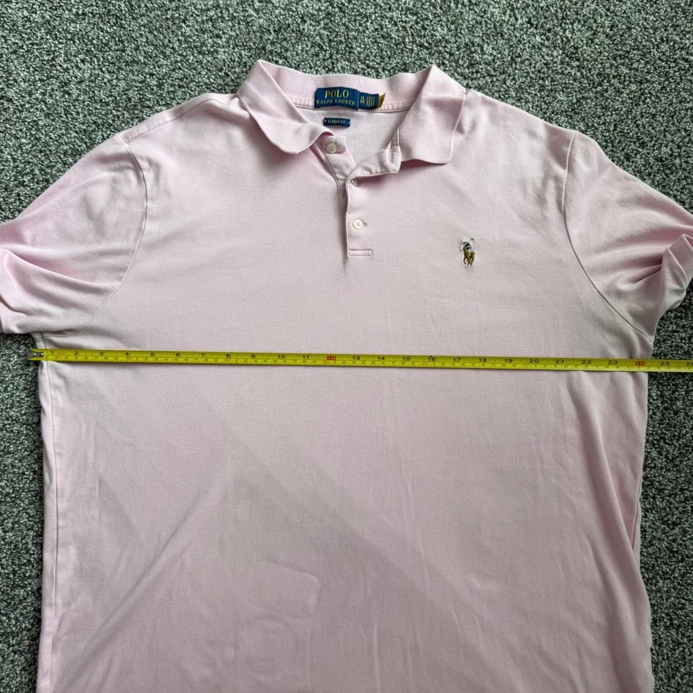 Polo Ralph Lauren Polo Shirt XL Classic Fit Short Sleeve Pink Cotton Interlock